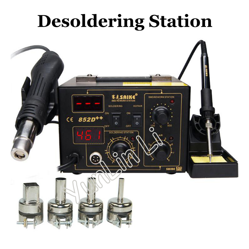 Smd Rework Station Hot Air Soldering 2 In 1 - Display Digital daya tinggi 852D ++