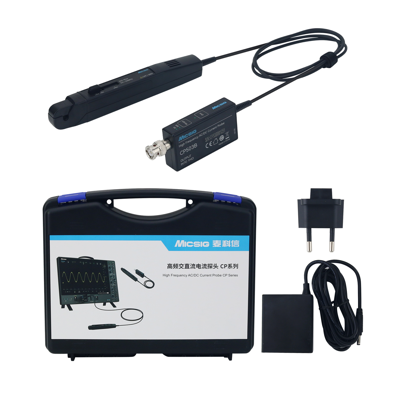 Current Probe Ac Dc 50Mhz Oscilloscope - Micsig CP503B 50MHz 5A/30A Probe Arus