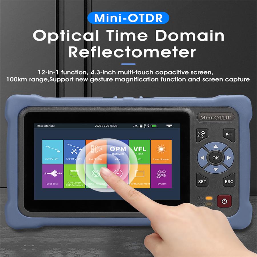 Optical Time Domain Reflectometer Otdr 1310 1550Nm - Layar Sentuh 4.3 Inci MINI OTDR