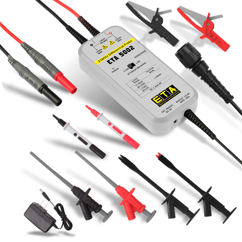 High Voltage Differential Probe 100Mhz 1300V - Probe Diferensial Tegangan Tinggi Miyee ETA5002/ETA5010/ETA5026