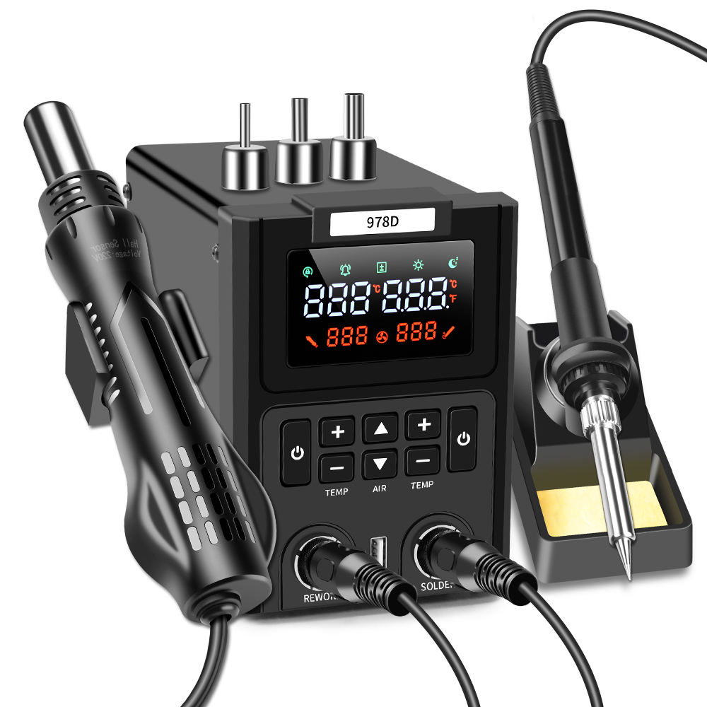Smd Rework Station Hot Air Soldering 2 In 1 - Stasiun Kerja SMD 2-in-1 dengan Pistol