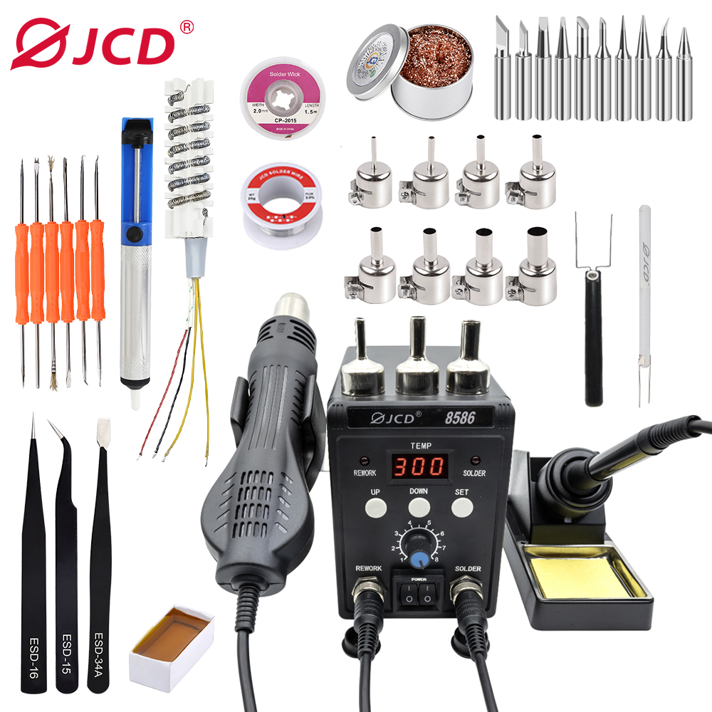 Smd Rework Station Hot Air Soldering 2 In 1 - Stasiun Solder 2 in 1 JCD
