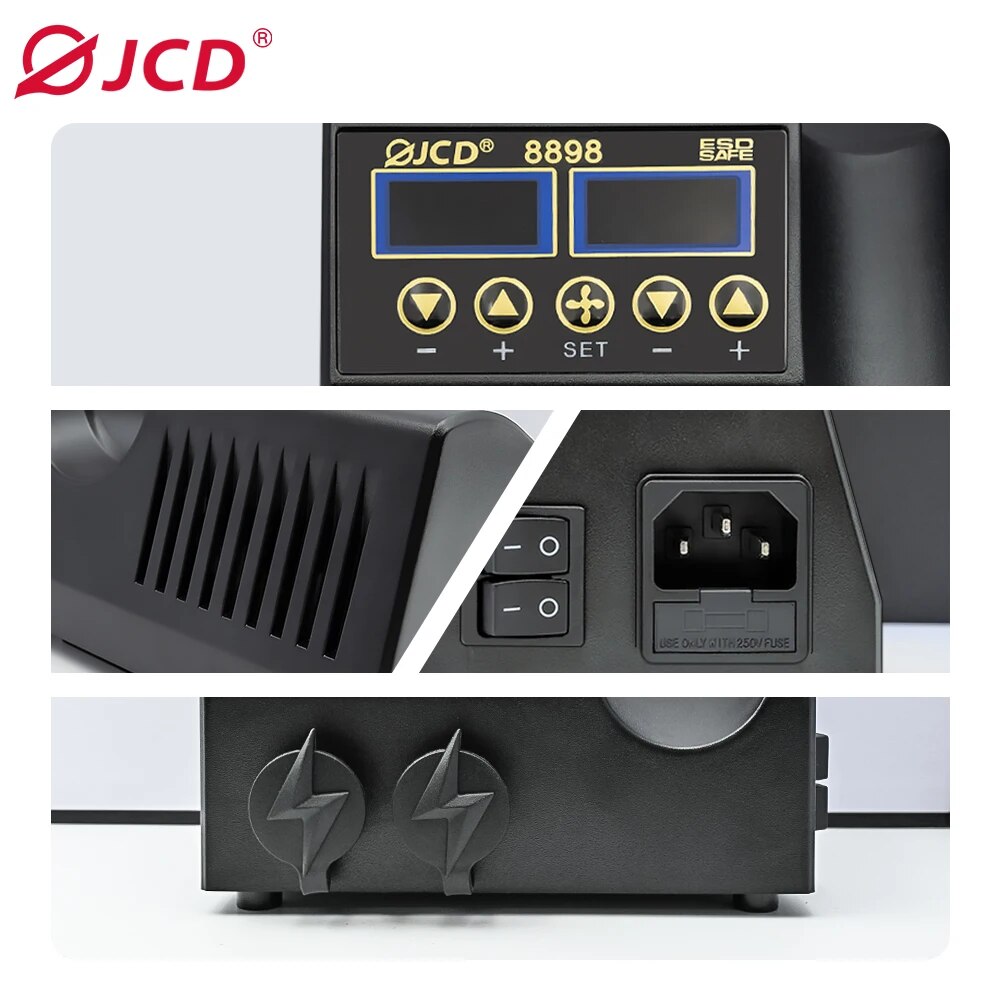 JCD 8898 stasiun solder 750W,  - Smd Rework Station Hot Air Soldering 2 In 1 ulasan dan harga