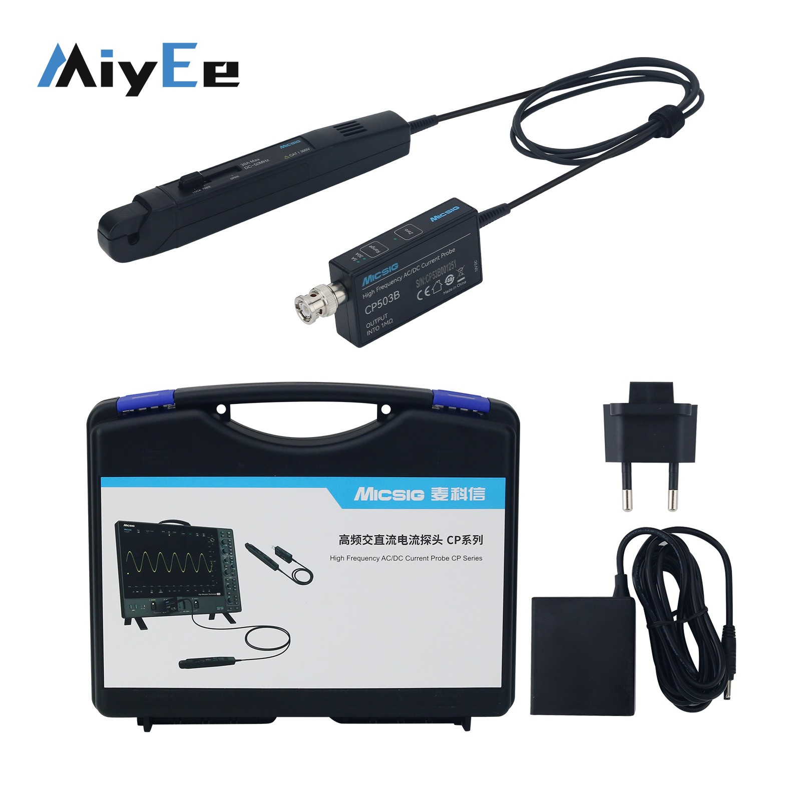 Micsig CP503B 50MHz 5A/30A Pro - Current Probe Ac Dc 50Mhz Oscilloscope ulasan dan harga