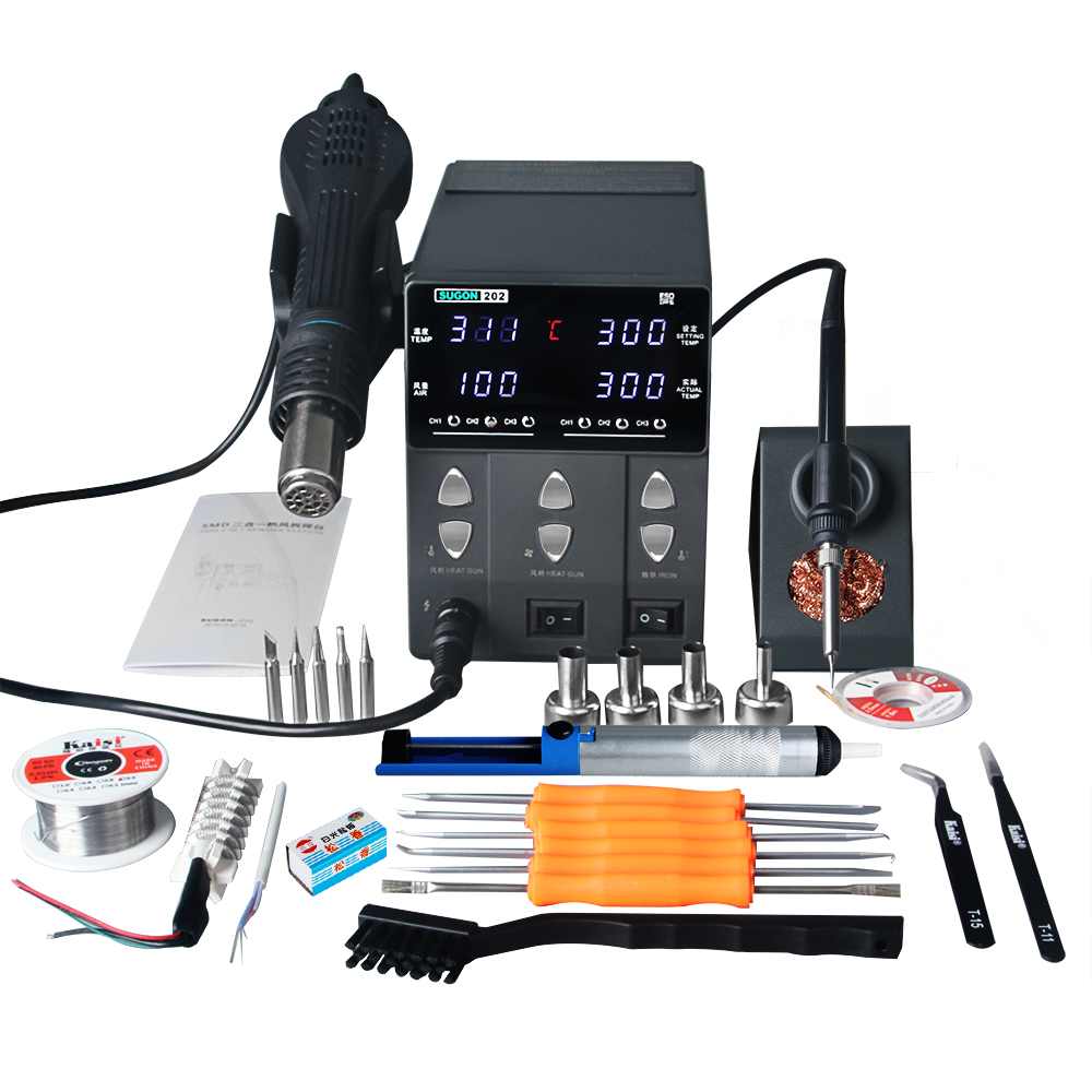 SUGON-202 760W 2 IN 1 Stasiun  - Smd Rework Station Hot Air Soldering 2 In 1 ulasan dan harga