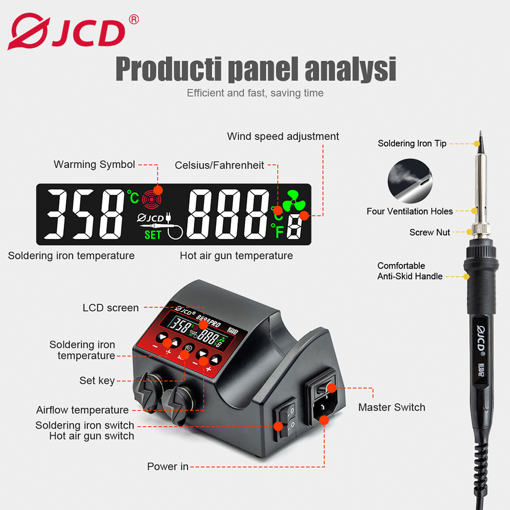 Stasiun solder pengerjaan ulan - Smd Rework Station Hot Air Soldering 2 In 1 ulasan dan harga