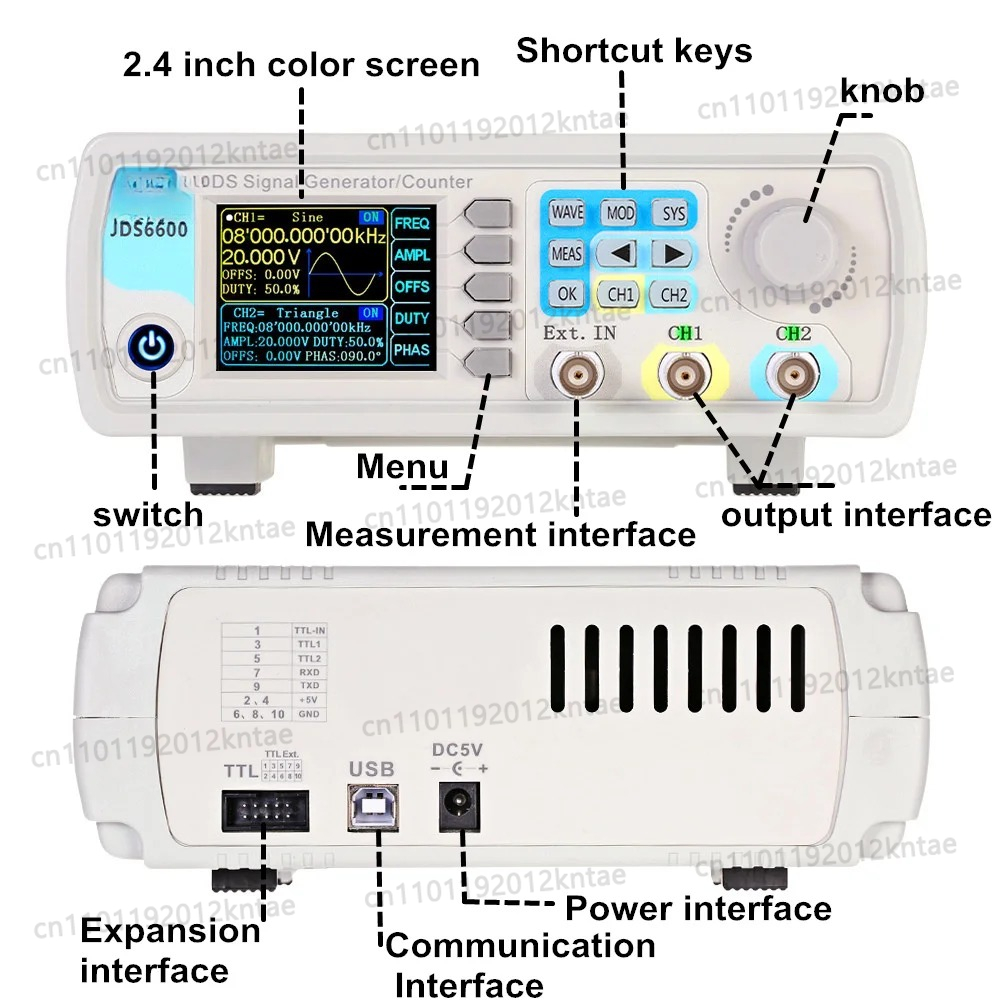 JDS6600 15/30/40/50/60MHz DDS  - Dual Channel Arbitrary Waveform Function Generator 60Mhz ulasan dan harga