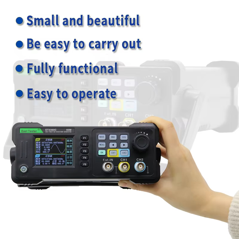 East Tester sumber sinyal Gene - Dual Channel Arbitrary Waveform Function Generator 60Mhz ulasan dan harga