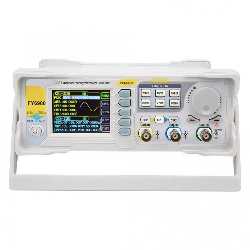 FY6900 Fungsi Generator Sinyal - Dual Channel Arbitrary Waveform Function Generator 60Mhz ulasan dan harga