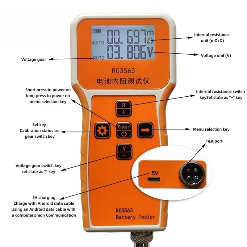 RC3563 Probe Detektor Resistan - Battery Internal Resistance Tester Four Wire ulasan dan harga